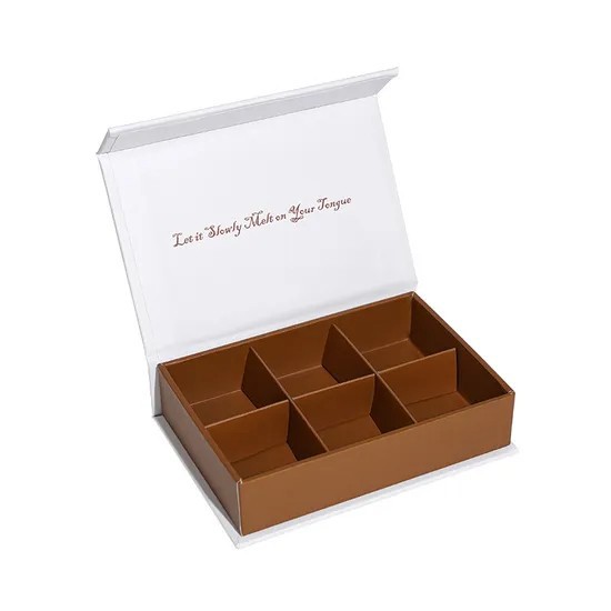 Custom High Quality Brand Logo Premium Luxury Candy Food Gift Boxes Recyclable Chocolate Candy Gift Magnet Macaron Bakery Packaging Gift Box With Divider